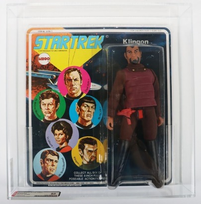 Vintage Original Star Trek Mego Klingon Graded AFA Six face Type 2, 8 inch action figure Boxed item number 51200/7.