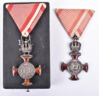 Imperial Austrian Franz Joseph Silver Merit Cross with Crown