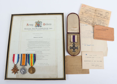 A Good Great War 1918 Oise-Sambre Canal Crossing Military Cross Medal Group of 4 to an Officer in the Machine Gun Corps who was Commissioned from the 28th London (Artists Rifles) and Finished the War as a Major