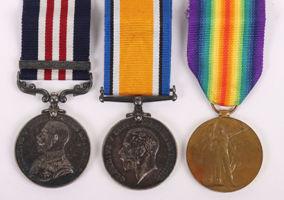 Great War 1916 Military Medal and 1917 Second Award Bar Medal Group of 3 to 156th Field Company Royal Engineers