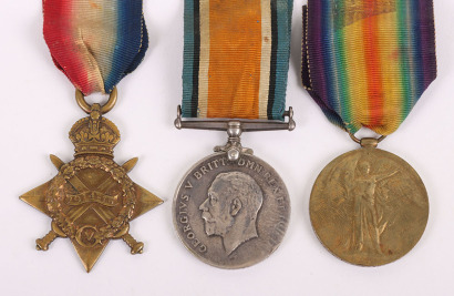 Great War 1914-15 Star Medal Trio to the 11th Battalion Hampshire Regiment