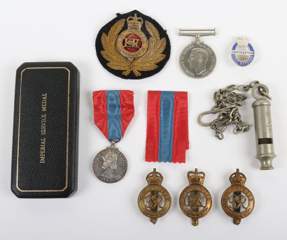 A Long Service Pair of Medals to a Chief Officer in the Prison Service