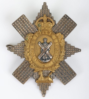 Scottish Black Watch Royal Highlanders Officers Glengarry Badge 1937-52