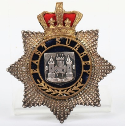 Victorian East Surrey Regiment Officers Forage Cap Badge