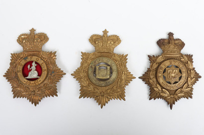 3x Victorian Other Ranks Home Service Helmet Plates