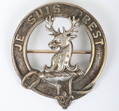 Hallmarked Silver Lovat Scouts / Clan Badge