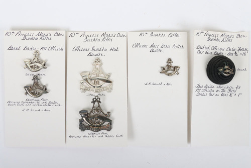 10th Princess Mary&rsquo;s Own Gurkha Rifles Officers Badges