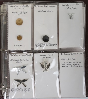 Folder of Gurkha Engineers, Gurkha Signals, Gurkha Army Service Corps, Queens Own Gurkha Transport Regiment and Gurkha Adjutant Generals Badges - 2