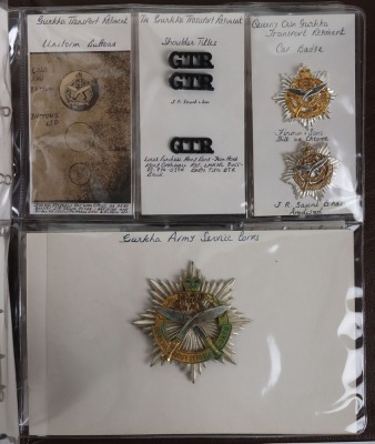 Folder of Gurkha Engineers, Gurkha Signals, Gurkha Army Service Corps, Queens Own Gurkha Transport Regiment and Gurkha Adjutant Generals Badges - 5