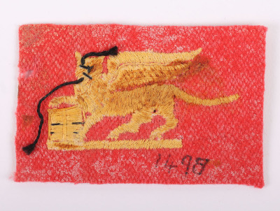 Rare WW2 24th Indian Infantry Brigade Cloth Formation Sign - 2