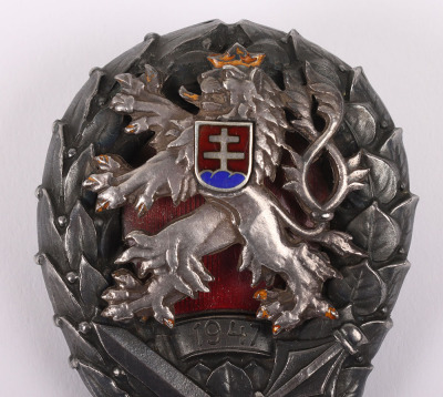 Pre-Communist Czechoslovakian Military Academy Graduates Badge - 2