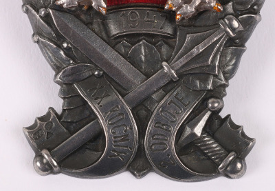 Pre-Communist Czechoslovakian Military Academy Graduates Badge - 3