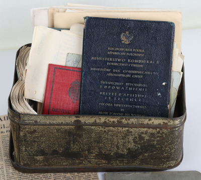 WW2 Polish Air Force Badges and Paperwork Archive of Famous Polish Zoologist and Professor Kajetan Ludwik Boratynski, Being Shot Down and Captured Until Liberation in 1945 - 4