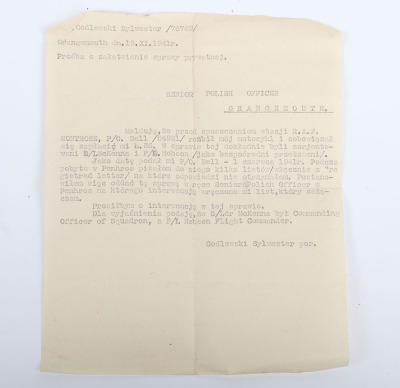 WW2 Polish Air Force Badges and Paperwork Archive of Famous Polish Zoologist and Professor Kajetan Ludwik Boratynski, Being Shot Down and Captured Until Liberation in 1945 - 25