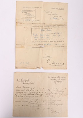 Great War Documents of British Casualty in Ireland 1918