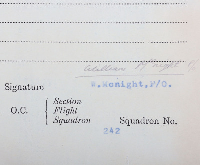 WW2 Royal Air Force Battle of Britain Combat Report of Pilot Officer William McKnight DFC & Bar, No 242 Squadron Commanded by Sir Douglas Bader - 4