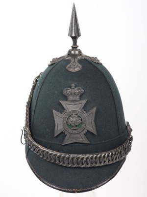 Victorian 1st Worcestershire Rifle Volunteer Corps Other Ranks Home Service Helmet
