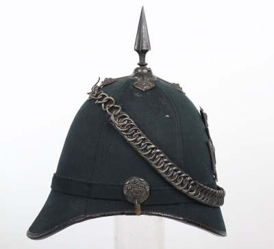 Victorian 1st Worcestershire Rifle Volunteer Corps Other Ranks Home Service Helmet - 3