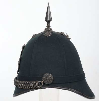 Victorian 1st Worcestershire Rifle Volunteer Corps Other Ranks Home Service Helmet - 6