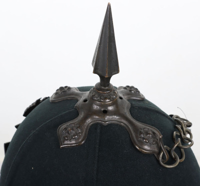 Victorian 1st Worcestershire Rifle Volunteer Corps Other Ranks Home Service Helmet - 8