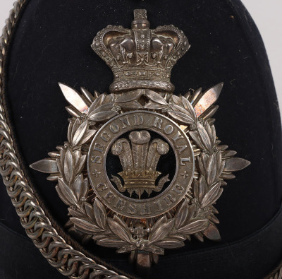 Rare Victorian Second Royal Cheshire Militia Home Service Helmet - 2