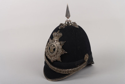 Rare Victorian Second Royal Cheshire Militia Home Service Helmet - 5