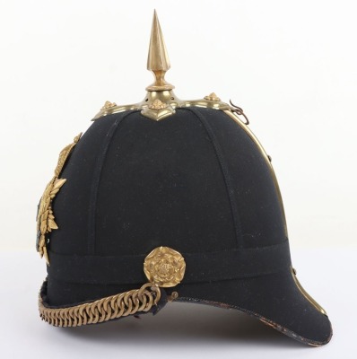 Post 1902 Suffolk Regiment Militia Officers Home Service Helmet - 3