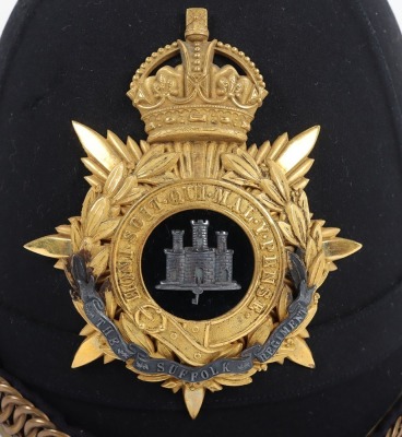 Post 1902 Suffolk Regiment Militia Officers Home Service Helmet - 10