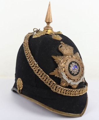 Post 1902 Bedfordshire Regiment Officers Home Service Helmet