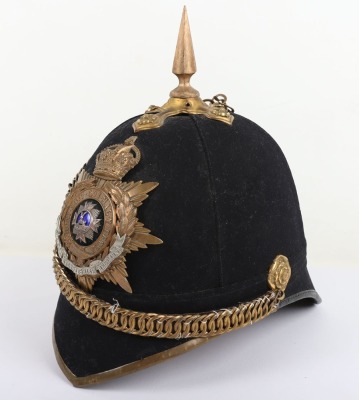 Post 1902 Bedfordshire Regiment Officers Home Service Helmet - 2