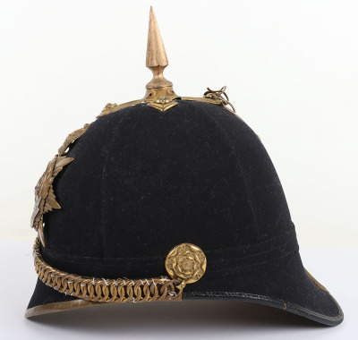 Post 1902 Bedfordshire Regiment Officers Home Service Helmet - 3