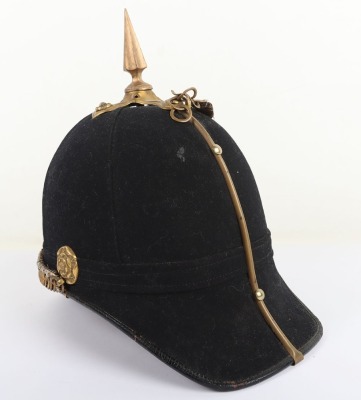 Post 1902 Bedfordshire Regiment Officers Home Service Helmet - 5