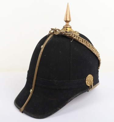 Post 1902 Bedfordshire Regiment Officers Home Service Helmet - 6