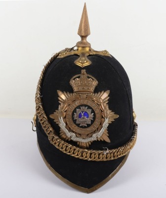 Post 1902 Bedfordshire Regiment Officers Home Service Helmet - 9