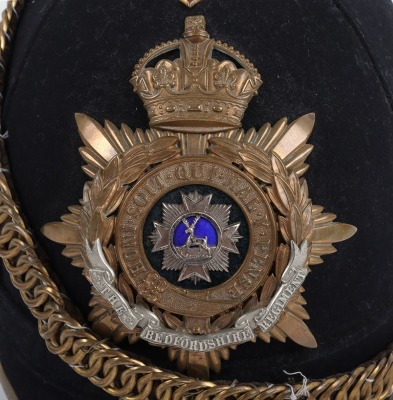 Post 1902 Bedfordshire Regiment Officers Home Service Helmet - 10