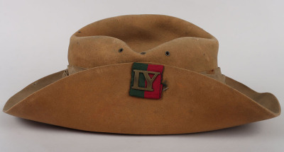 Rare Boer War Imperial Yeomanry Slouch Hat - 7