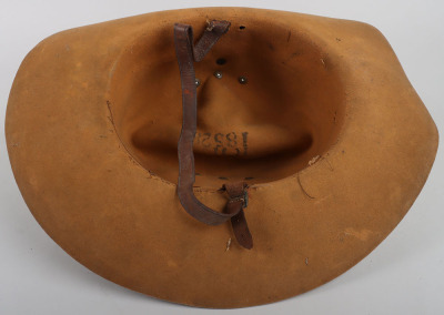 Rare Boer War Imperial Yeomanry Slouch Hat - 9