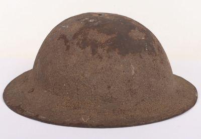 WW1 British Steel Combat Helmet with Postcard Sent Back from the Front - 5