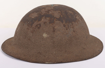 WW1 British Steel Combat Helmet with Postcard Sent Back from the Front - 7