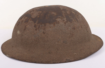 WW1 British Steel Combat Helmet with Postcard Sent Back from the Front - 8