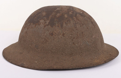 WW1 British Steel Combat Helmet with Postcard Sent Back from the Front - 9