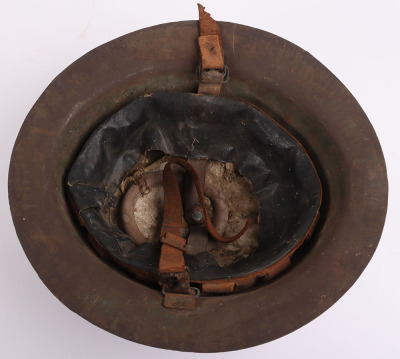 WW1 British Steel Combat Helmet with Postcard Sent Back from the Front - 11
