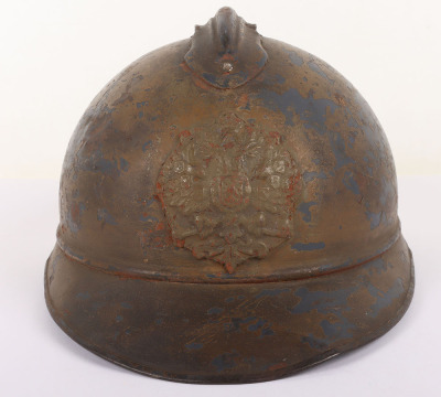 Scarce WW1 Imperial Russian M-15 Adrian Steel Helmet Shell - 2