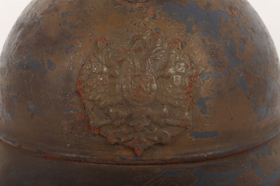 Scarce WW1 Imperial Russian M-15 Adrian Steel Helmet Shell - 3