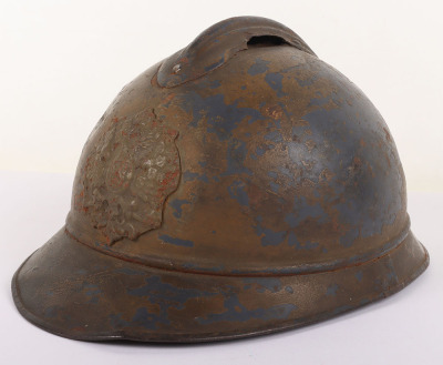 Scarce WW1 Imperial Russian M-15 Adrian Steel Helmet Shell - 4