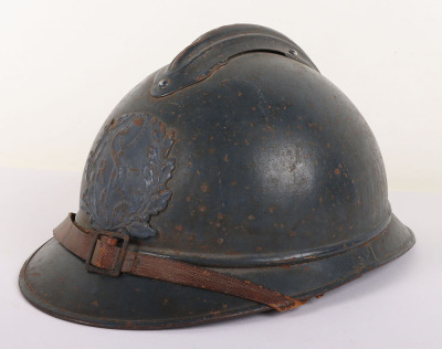 WW1 French Medical Service M-15 Adrian Steel Helmet - 4
