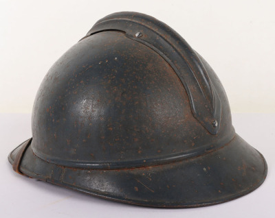 WW1 French Medical Service M-15 Adrian Steel Helmet - 6