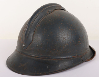 WW1 French Medical Service M-15 Adrian Steel Helmet - 7