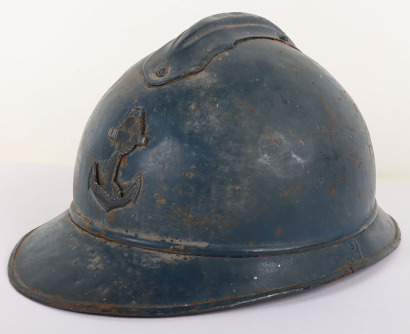 Rare WW1 French Colonial Naval / Marines Adrian Pattern Helmet