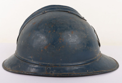 Rare WW1 French Colonial Naval / Marines Adrian Pattern Helmet - 5
